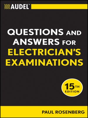 cover image of Audel Questions and Answers for Electrician's Examinations